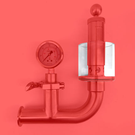 Replacement Reservoir for BrewBuilt 1.5 in. T.C. Spunding Valve with Pressure Gauge