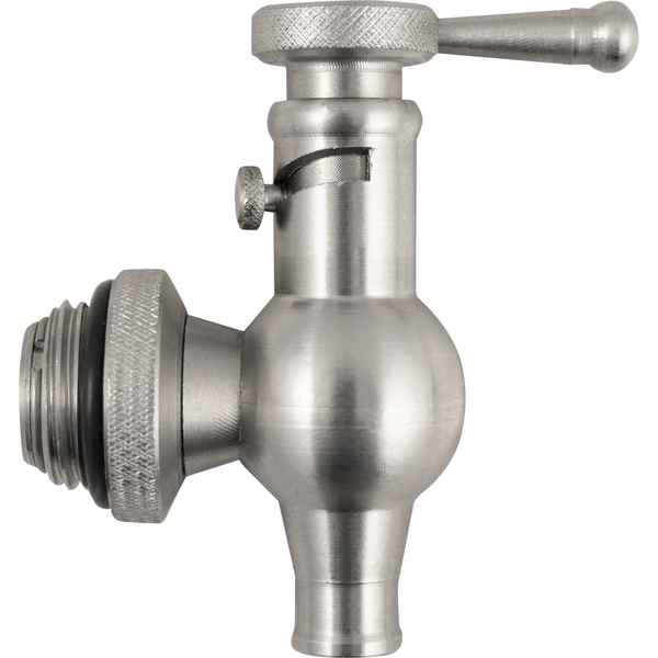 Sansone Fusti Tank Valve | 1/2 in. BSP | 304 Stainless Steel | NSF Certified | Made in Italy