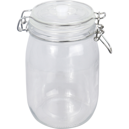 Basic Food Fermentation Kit - Flip Top Jar with Airlock - 1L / 33.8 oz