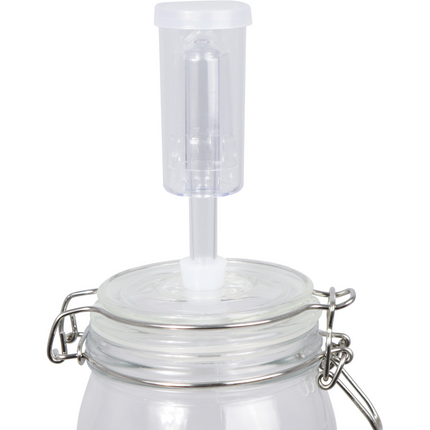 Basic Food Fermentation Kit - Flip Top Jar with Airlock - 1L / 33.8 oz