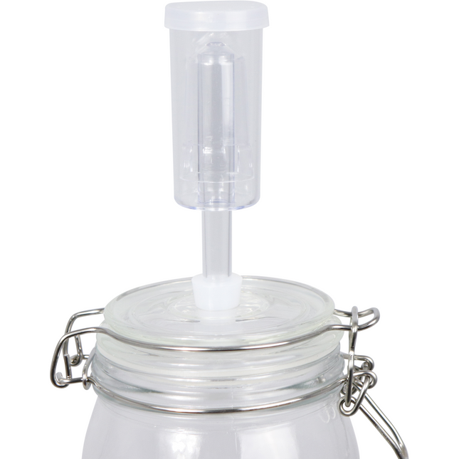 Basic Food Fermentation Kit - Flip Top Jar with Airlock - 1L / 33.8 oz