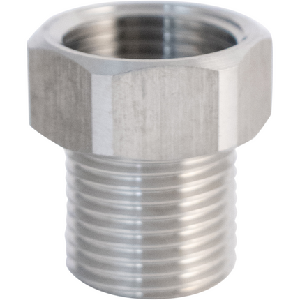 Komos - Stainless - 1/2 in. Male BSP x Female Beer Thread (5/8 in. BSP) Adapter - 2 Pack