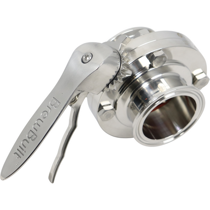 BrewBuilt - 2 in. T.C. Butterfly Valve - Polished