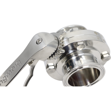 BrewBuilt - 2 in. T.C. Butterfly Valve - Polished