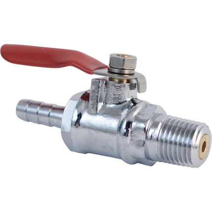 Komos - 1/4 in. NPT x 1/4 in. Barb - Ball Valve + Check Valve