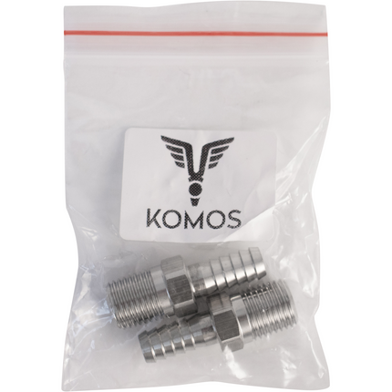 Komos - 1/4 in. NPT x 5/16 in. Barb - 2 Pack