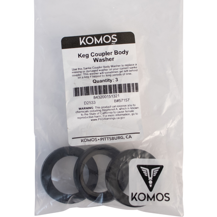 Komos - Sanke Tap Keg Coupler Body Washer - Pack of 3