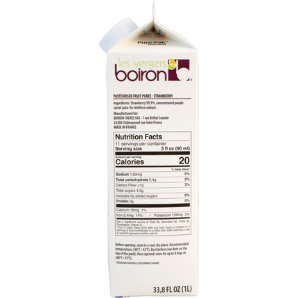 Boiron Fruit Puree - Strawberry - 1 L (33.8 oz)