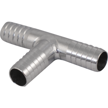 Komos - Stainless Tee - 10 mm (3/8 in.) Barb