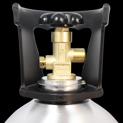 KOMOS® 25 lb CO2 Tank | Premium Aluminum | New | CGA320 Valve | US DOT Approved - Open Box