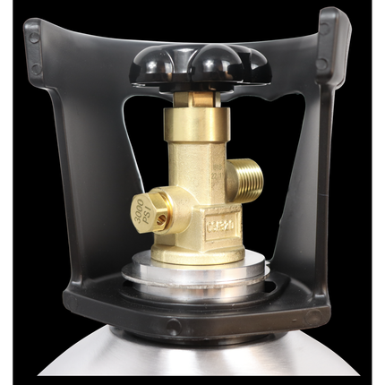 KOMOS® 25 lb CO2 Tank | Premium Aluminum | New | CGA320 Valve | US DOT Approved - Open Box