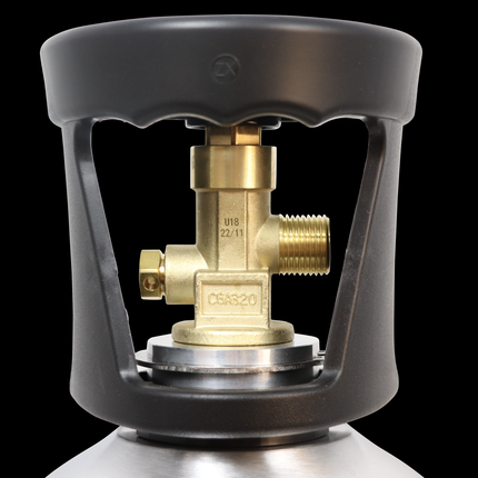 KOMOS® 25 lb CO2 Tank | Premium Aluminum | New | CGA320 Valve | US DOT Approved - Open Box