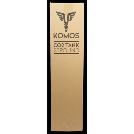 KOMOS® 25 lb CO2 Tank | Premium Aluminum | New | CGA320 Valve | US DOT Approved - Open Box