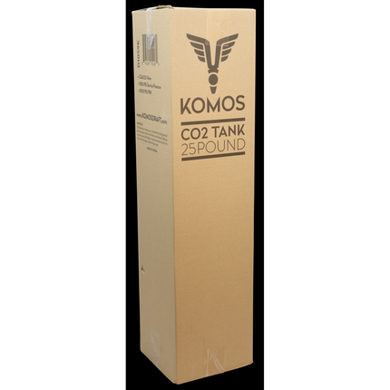 KOMOS® 25 lb CO2 Tank | Premium Aluminum | New | CGA320 Valve | US DOT Approved - Open Box