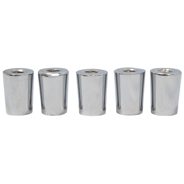 Komos - Chrome Beer Faucet Tap Ferrule - Pack of 5