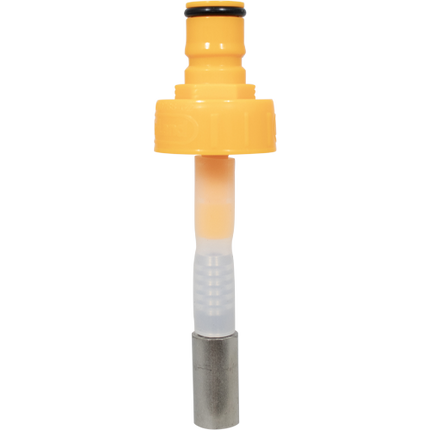 Yellow Ball Lock Cap Oxygenation Stone - 2 micron - Ball Lock Quick Disconnect (QD)