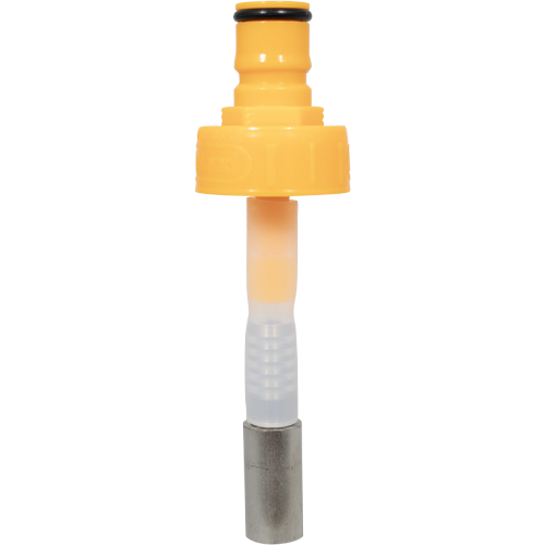 Yellow Ball Lock Cap Oxygenation Stone - 2 micron - Ball Lock Quick Disconnect (QD)