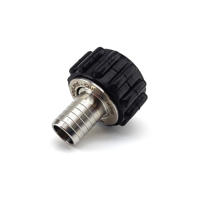 Quick Swivel Connector - Straight Barb - 13mm (1/2) - Complete w/ Nut & O-ring