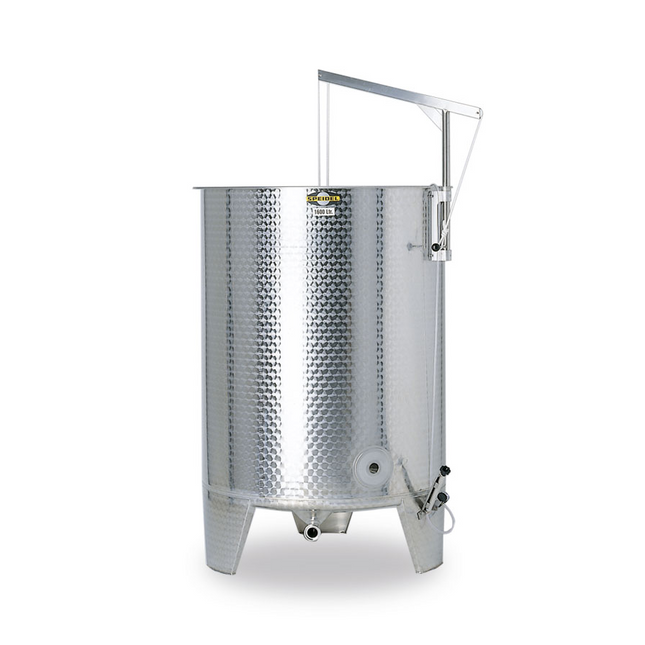 Speidel 1100L, 1000mm Diameter FO Dish Bottom Variable Volume Tank w/ Lid
