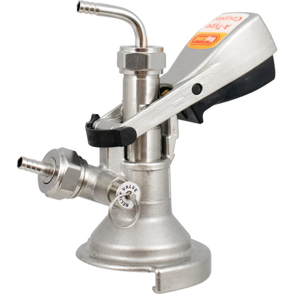 Tap - German Slider A-Style - Stainless Steel - With PRV - Keg Coupler
