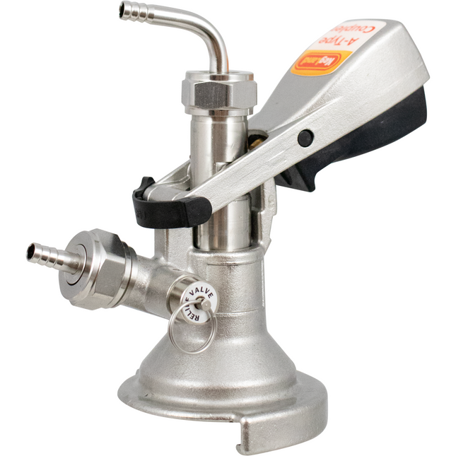 Tap - German Slider A-Style - Stainless Steel - With PRV - Keg Coupler