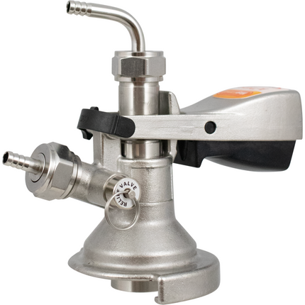 Tap - German Slider A-Style - Stainless Steel - With PRV - Keg Coupler