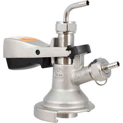 Tap - German Slider A-Style - Stainless Steel - With PRV - Keg Coupler