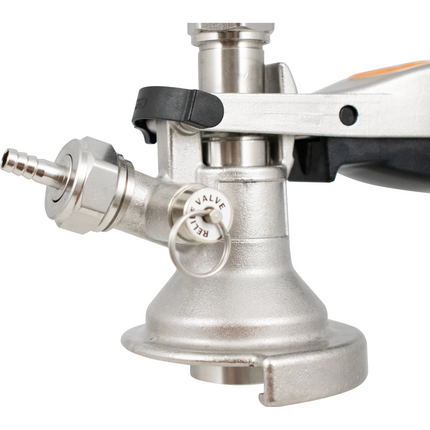 Tap - German Slider A-Style - Stainless Steel - With PRV - Keg Coupler