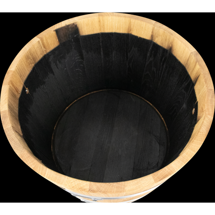 Balazs - Oak Barrel Planter - Open Diameter 21.5 in. x Height 16 in.