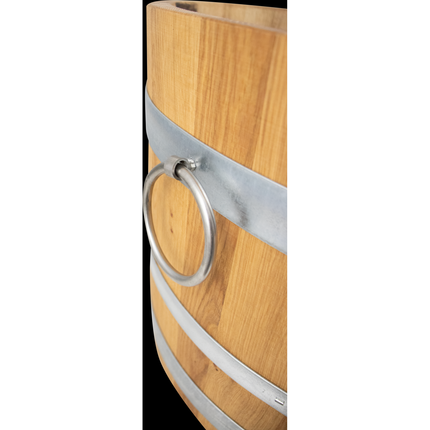 Balazs - Oak Barrel Planter - Open Diameter 21.5 in. x Height 16 in.