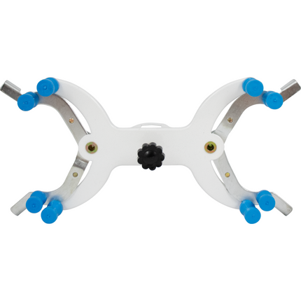 Clamp - Double Buret Holder - White/Metal