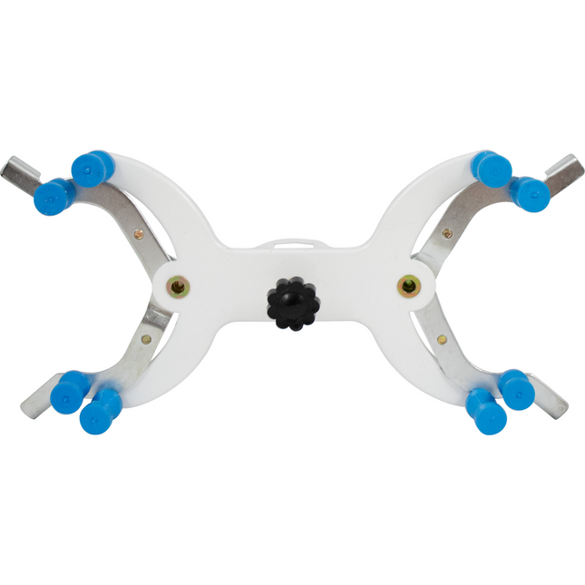 Clamp - Double Buret Holder - White/Metal