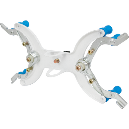 Clamp - Double Buret Holder - White/Metal