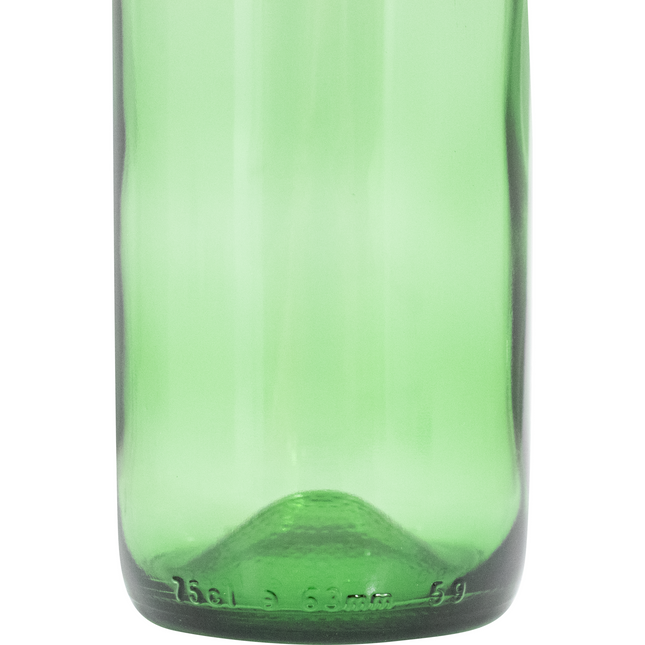750mL Champagne Green Claret/Bordeaux Farro Glass Wine Bottles, Punted - PLACEHOLDER