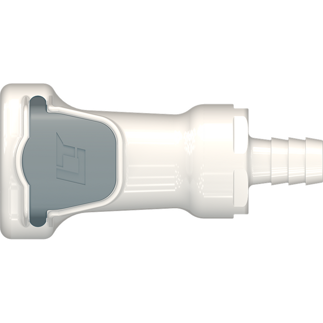 LinkTech - High Temp Plastic Female Quick Disconnect (QD) - 3/8 in Barb w/ Shutoff Valve