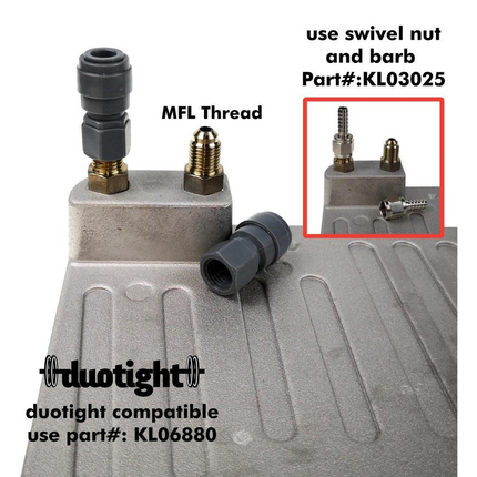 KegLand Cast Aluminum Cold Plate - 2 Lines