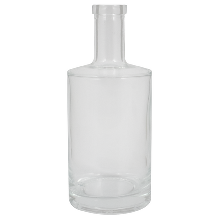 375ml Flint/Clear Jersey Farro Glass Spirit Bottle, Round - Case of 24 - PLACEHOLDER