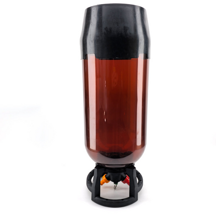 Oxebar 20L Amber PET Keg - w/ Silicone Dip Tube & Filter, PRV, Carbonation Caps)