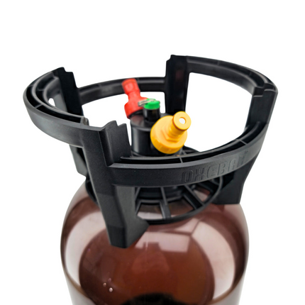 Oxebar 20L Amber PET Keg - w/ Silicone Dip Tube & Filter, PRV, Carbonation Caps)