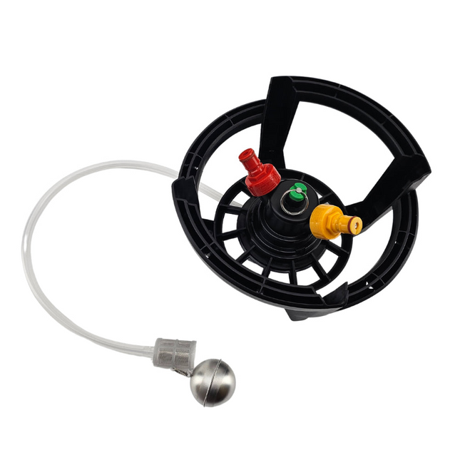 Oxebar 20L Amber PET Keg - w/ Silicone Dip Tube & Filter, PRV, Carbonation Caps)