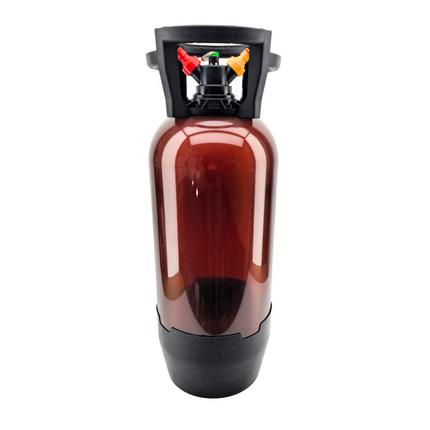 Oxebar 20L Amber PET Keg - w/ Silicone Dip Tube & Filter, PRV, Carbonation Caps)