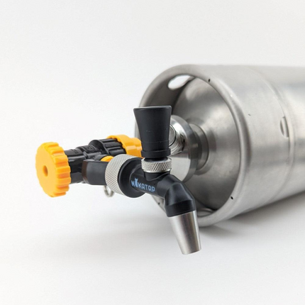 NukaTap Mini Faucet - Plastic - Matte Black - w/ FC Ball Lock Quick Disconnect (QD), Duotight Adapter, Self Closing Spring