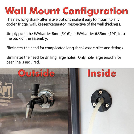 NukaTap Mini Faucet - Plastic - Matte Black - w/ FC Ball Lock Quick Disconnect (QD), Duotight Adapter, Self Closing Spring