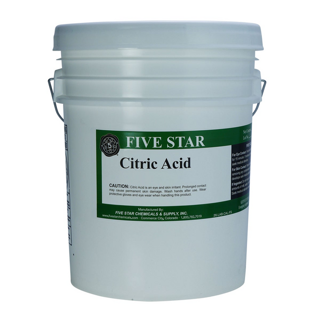 Five Star - Citric Acid - 50 lb pail