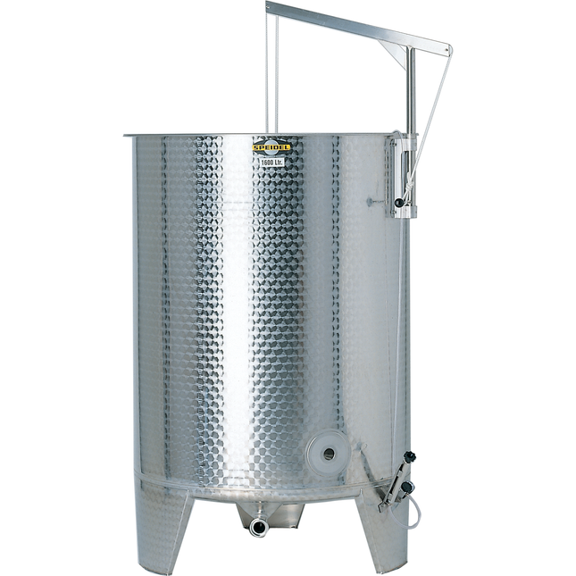 Speidel 2200L, 1400mm Diameter FO Dish Bottom Variable Volume Tank w/ Lid - Partial Jacket - Manway - PLACEHOLDER
