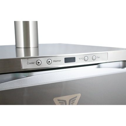 KOMOS® Deluxe Kegerator | Stainless Steel Exterior | Digital Thermostat | Casters | Regulator | Fits 1 Half Barrel Keg or 4 Corny Kegs | No Tower - Refurbished