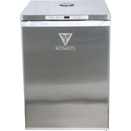 KOMOS® Deluxe Kegerator | Stainless Steel Exterior | Digital Thermostat | Casters | Regulator | Fits 1 Half Barrel Keg or 4 Corny Kegs | No Tower - Refurbished