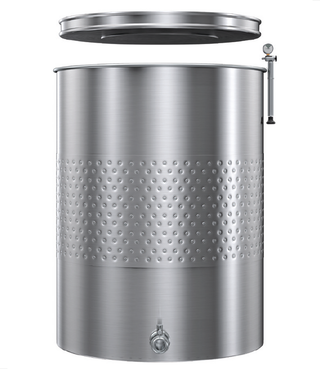 Marchisio - 400 L Variable Capacity Tank - Flat Bottom - w/ Cooling Jacket, T.C. Valves