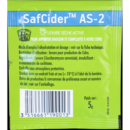 Fermentis Dry Yeast - Safcider AS-2 - PLACEHOLDER