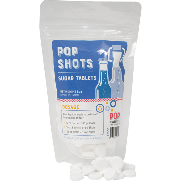 Pop Cultures | Pop Shots™ Sugar Tablets | Carbonation Tablets